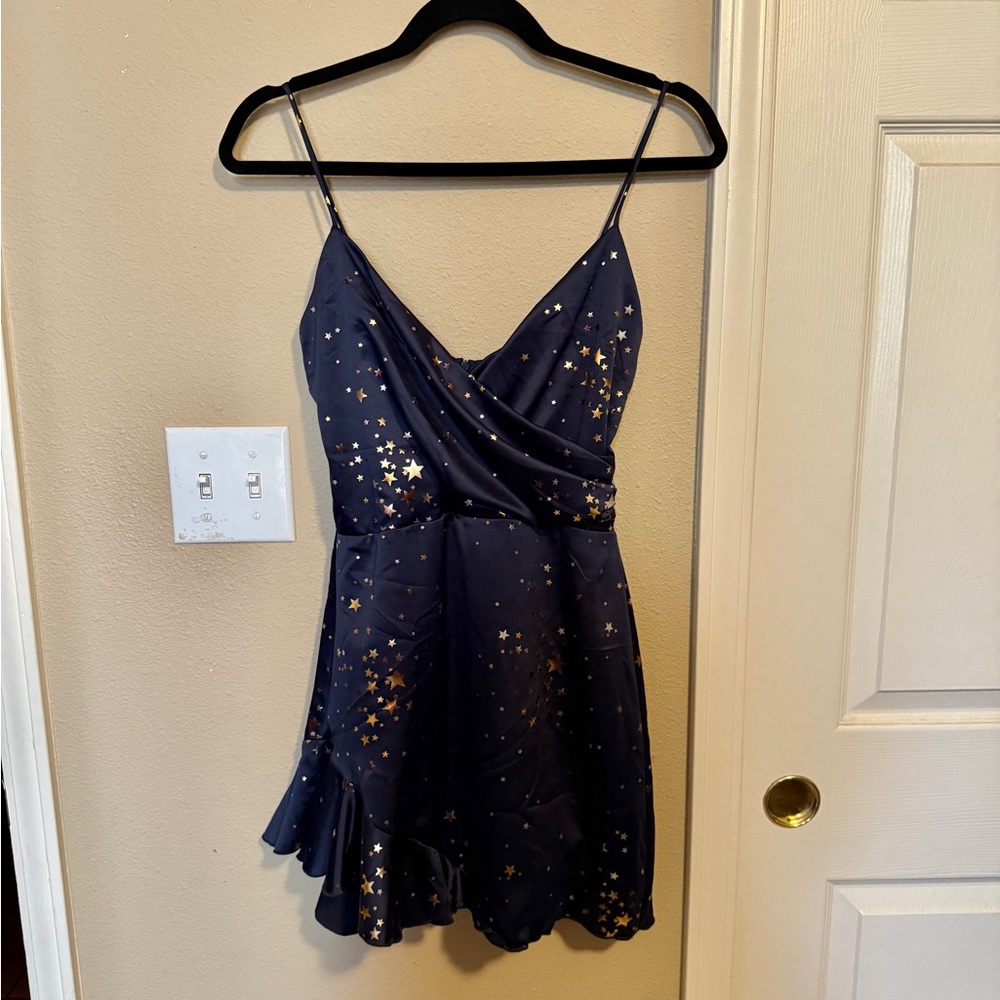 Lucy in the Sky Midnight Blue Dress with Gold Stars